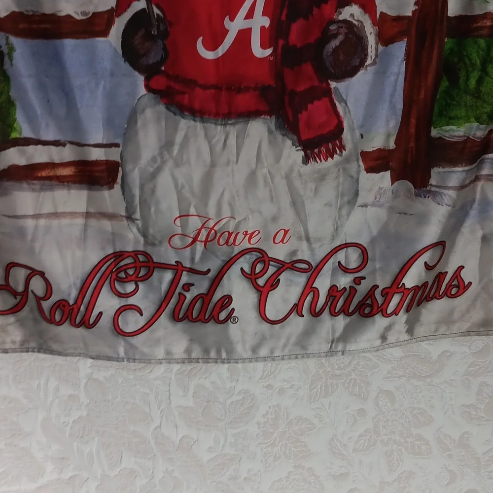 ALABAMA CRIMSON TIDE Snowman Holiday Banner